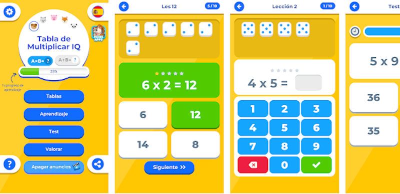 tablas multiplicar IQ