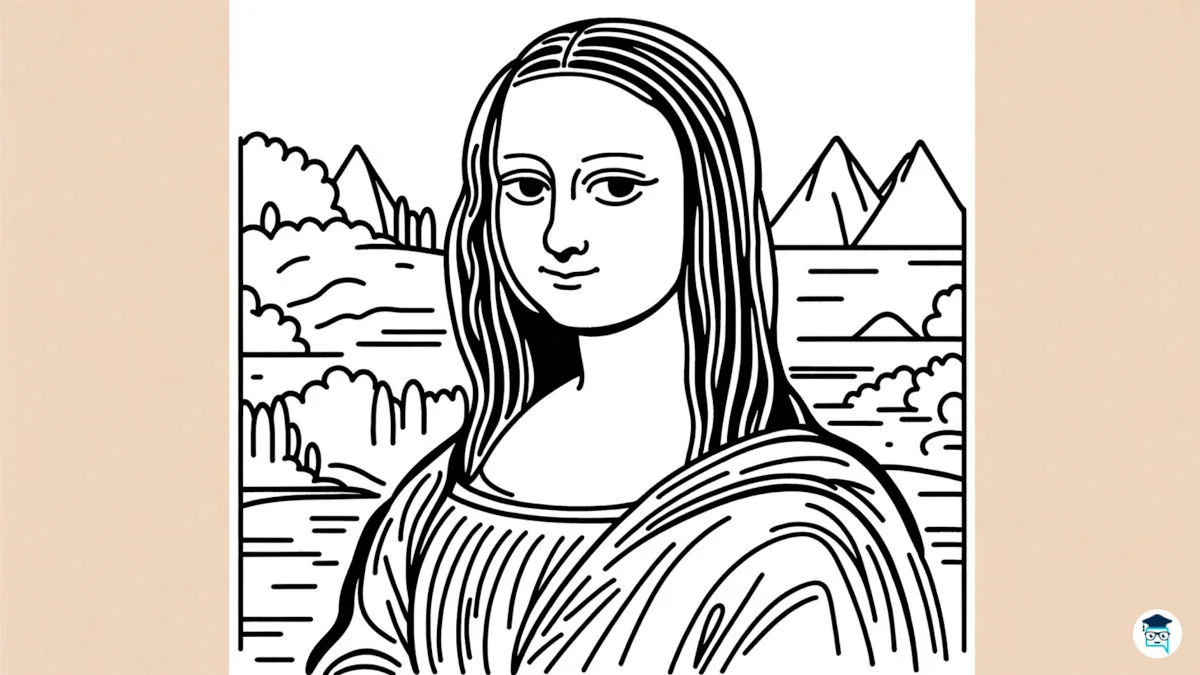 La Mona Lisa para colorear